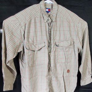 Mens TOMMY HILFIGER Long Sleeve Plaid Button Down